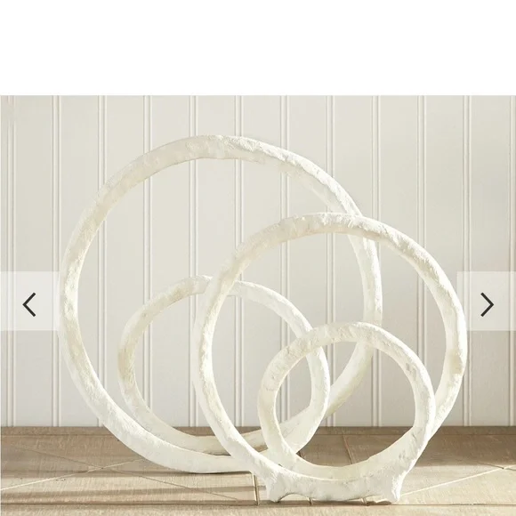 Pottery Barn Elisa Sculptures White set of 2 - Picture 3 of 7